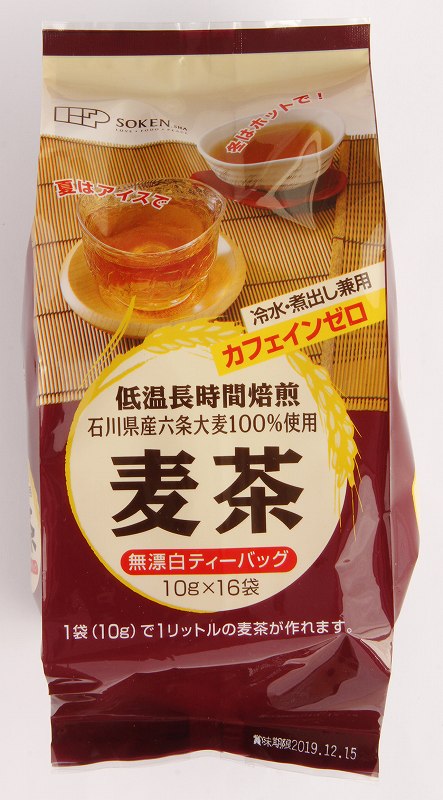 創健社 石川県産六条大麦１００％使用　麦茶 160g（10g×16袋）
