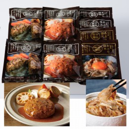 日本の米育ち　調理済ハンバーグ＆豚丼セット　ＣＮＳ１９−９