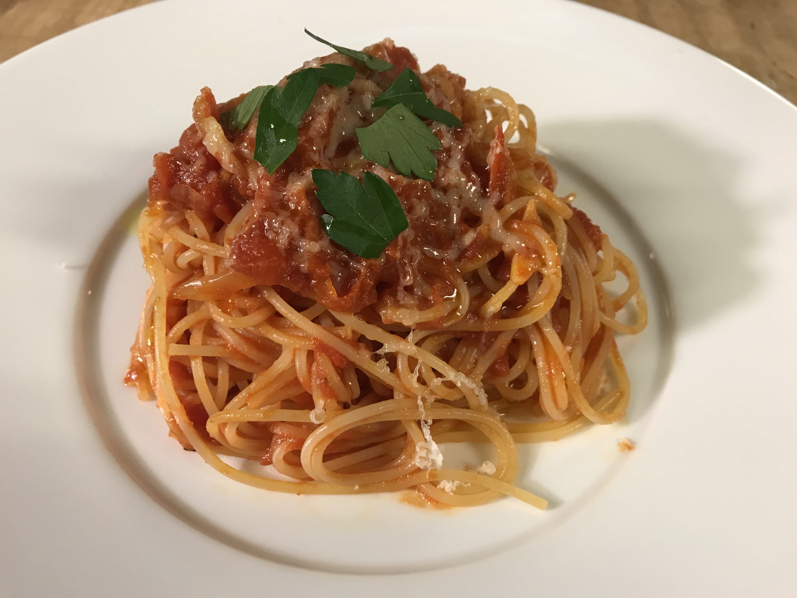 トマトソース スパゲッティーニ