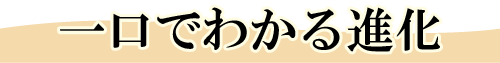 一口でわかる進化