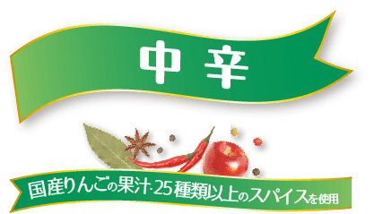 中辛　国産りんごの果汁・25種類以上のスパイス使用