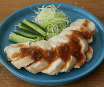 蒸し鶏に