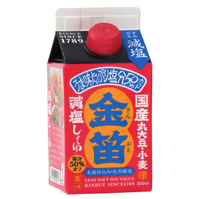 笛木醤油 金笛　減塩しょうゆ　紙パック 300ml