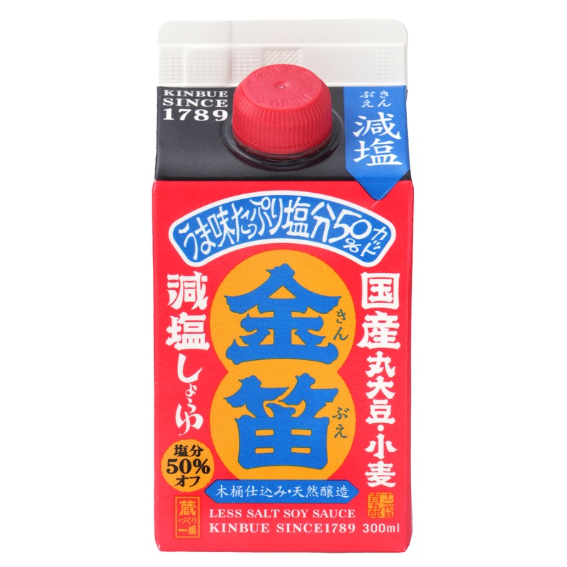 笛木醤油 金笛　減塩しょうゆ　紙パック 300ml