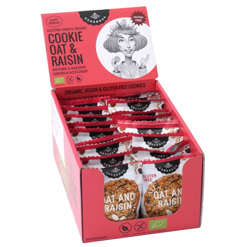 オアシス 有機グルテンフリークッキー　オーツ麦レーズン 1枚