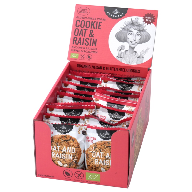 オアシス 有機グルテンフリークッキー　オーツ麦レーズン 1枚