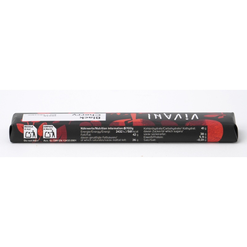 ニコウトレーディング ＶｉＶＡＮＩ　オーガニックダークチョコレートバー　ブラックチェリー 35g