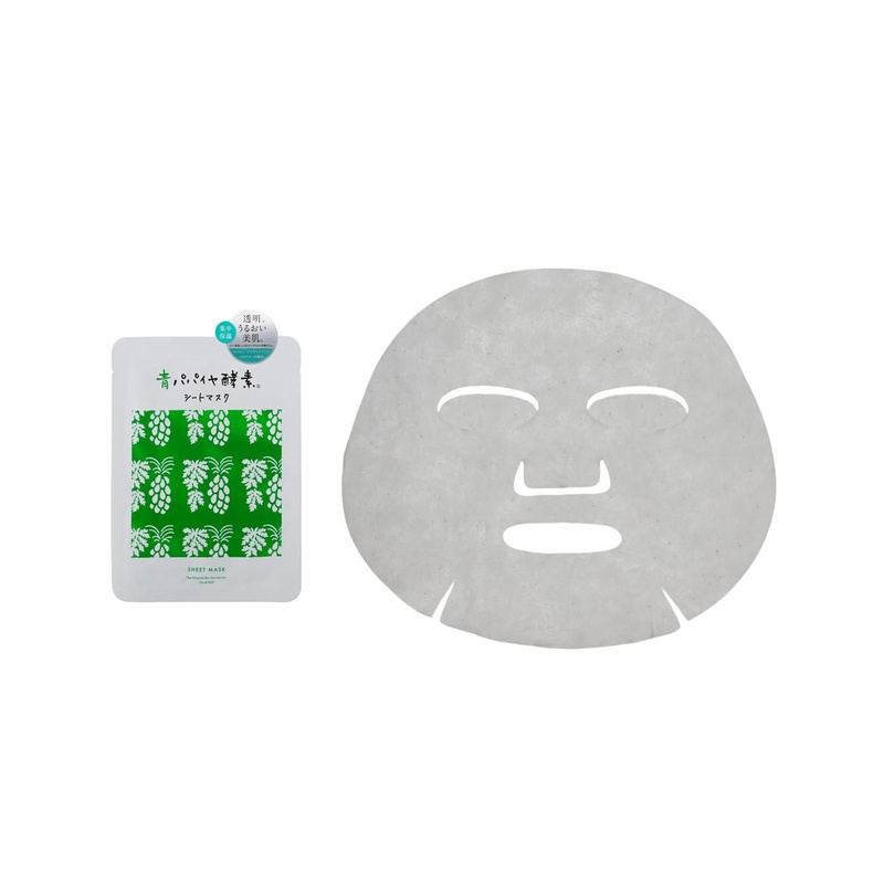 三旺インターナショナル 青パパイヤ酵素シートマスク 1シート（25ml）