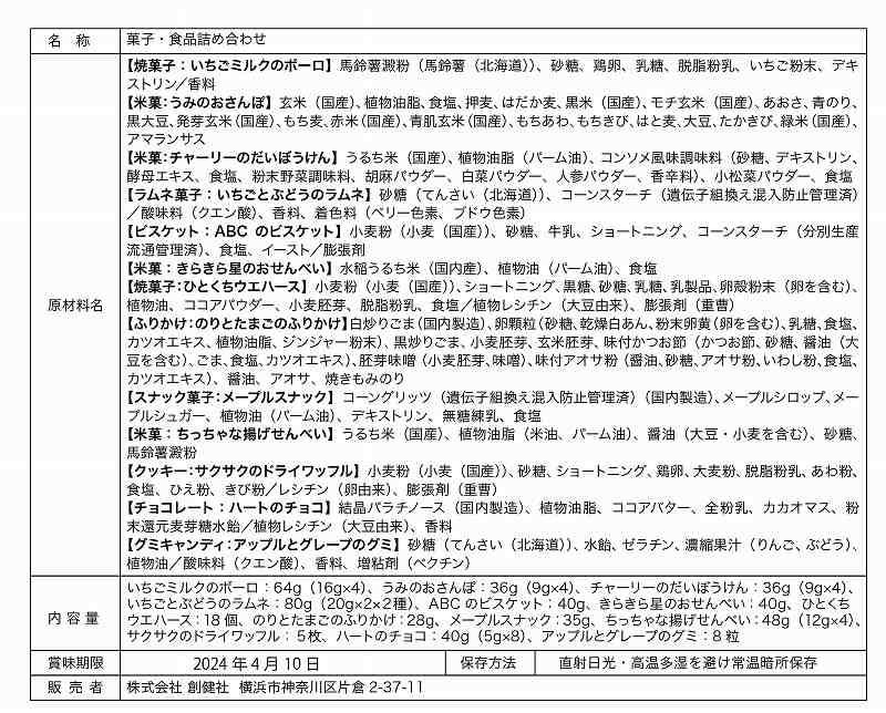 創健社 メイシーちゃん（ＴＭ）のおきにいり　わくわくおやつBOX（消防車） 12品