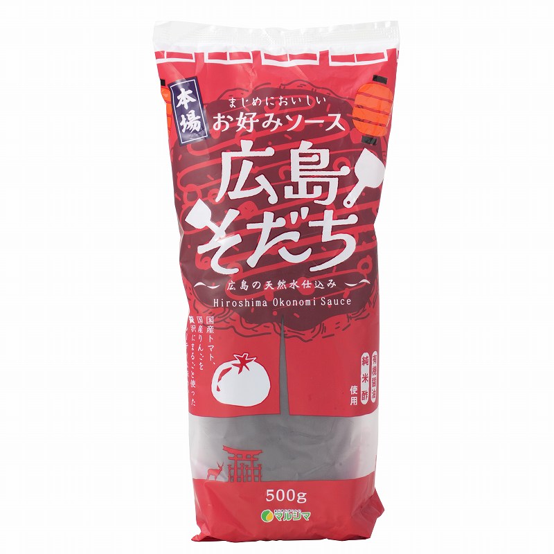 純正食品マルシマ お好みソース広島そだち 500g | 株式会社創健社-自然食品の企画・製造・卸売